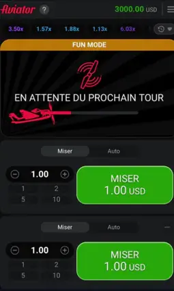 Captures d'écran Jeu Aviator Casino